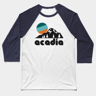 Retro Acadia ))(( Tourist Souvenir National Park Design Baseball T-Shirt